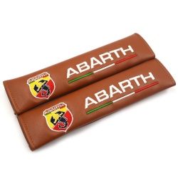 Seat belt pad For Abarth Brown