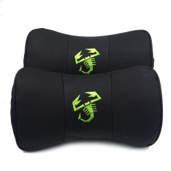 Abarth Neck Cushions Green Scorpion