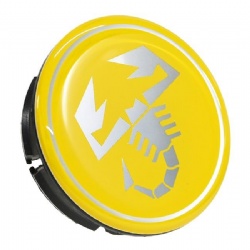 wheel center caps for abarth 50mm (yellow)