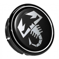 wheel center caps for abarth 50mm (black)