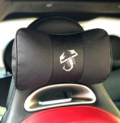 Abarth Neck Cushions Silver Scorpion